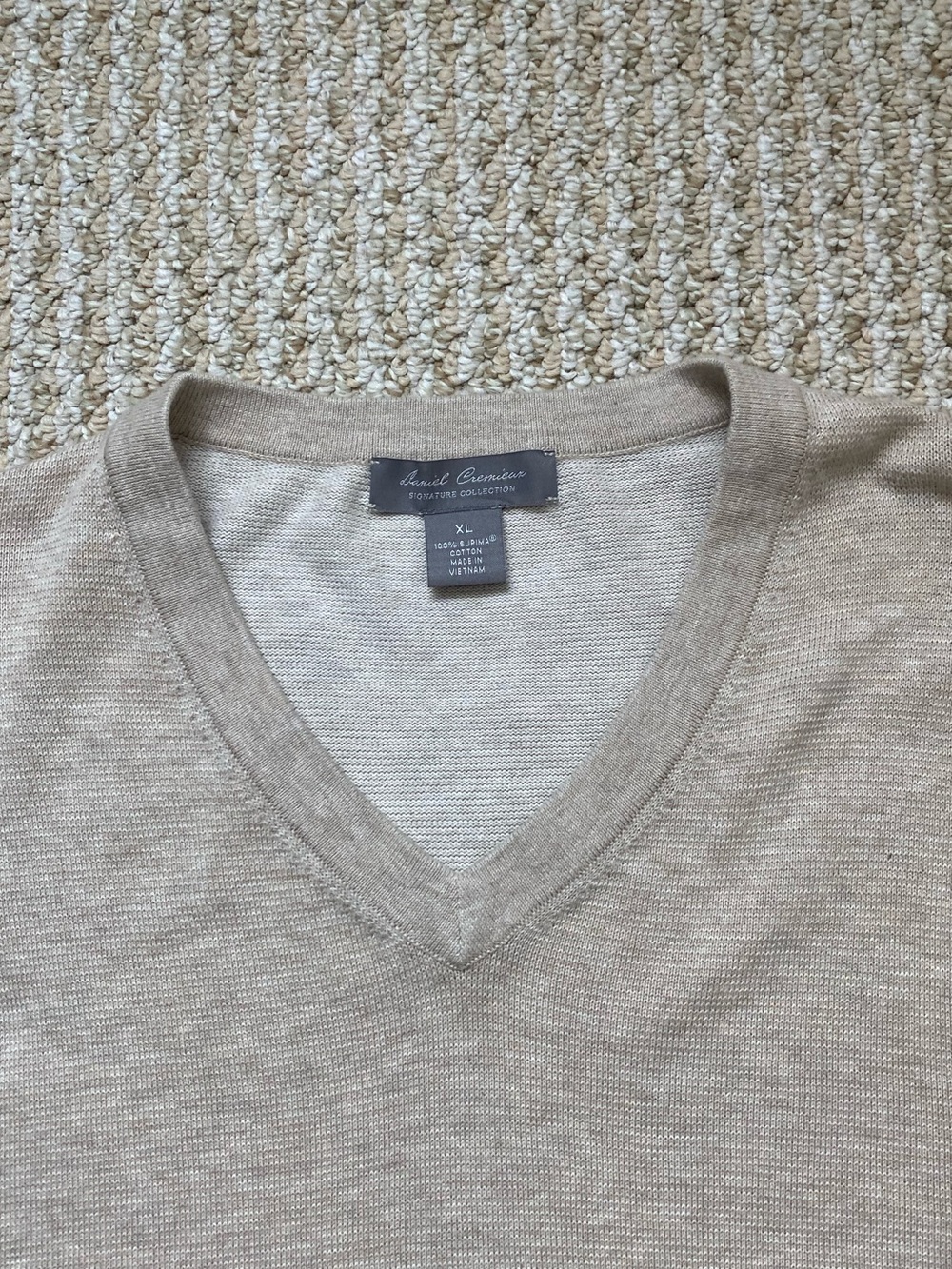 DANIEL CREMIEUX | 100% Supima Cotton Pullover V Neck Sweater Size XL - Picture 7 of 13